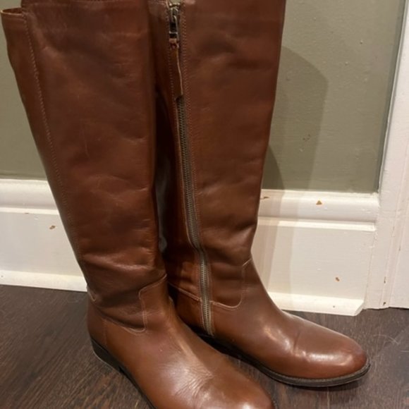 JOHNSTON & MURPHY TALL LEATHER BOOTS SIZE 9 - Picture 3 of 8